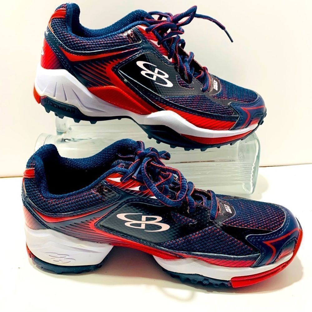 Boombah size 7 unisex athletic shoe red & navy